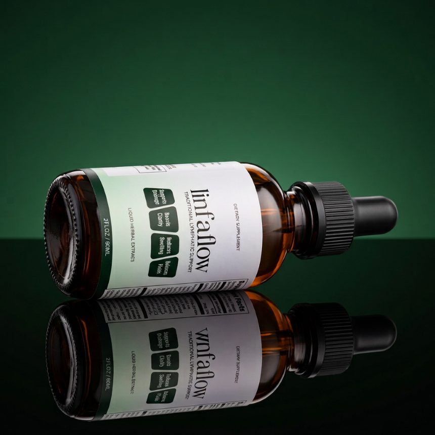 Linfaflow® bottle with reflection